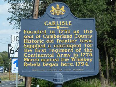 18. Carlisle LAT: N40.19357, LNG: W 77.19817 Laid out in 1751 by John Armstrong, the town of Carlisle has a long and illustrious history.