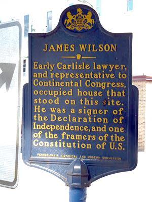 4. James Wilson LAT: N 40.20141, LNG: W 77.19194 Serving in several capacities throughout his long and storied career, Wilson s greatest contribution was his efforts to draft the U.S. Constitution.