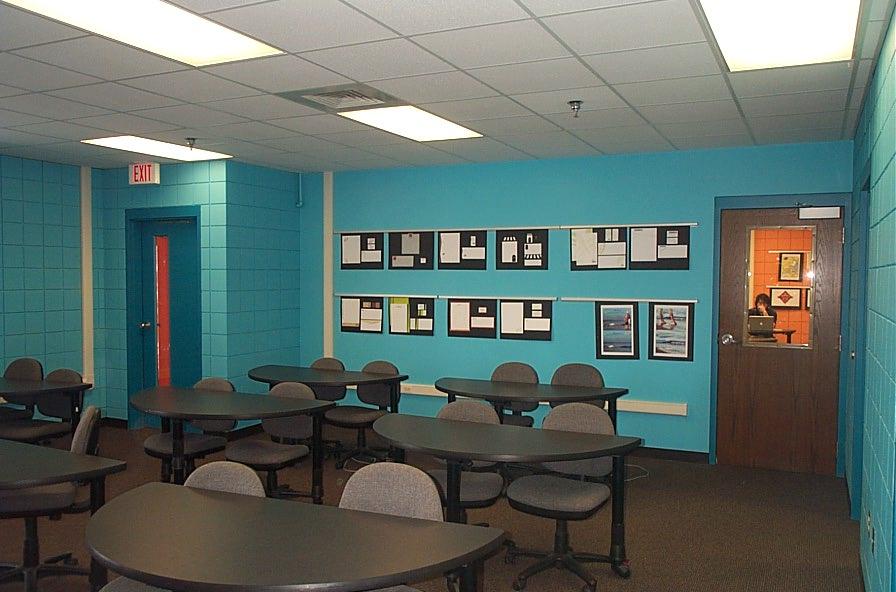 MSCTC Moorhead: new carpet, paint, technology & furniture transform a tired classroom!