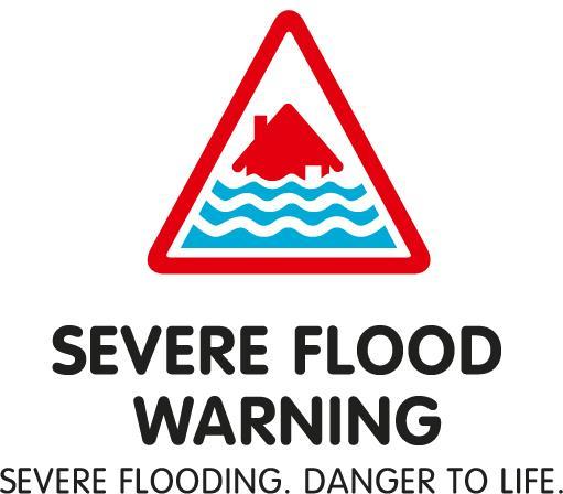 Severe Flood Warning These warnings can be sent by fax, telephone, email, pager and text message to the emergency services, local authorities and other professional partners.