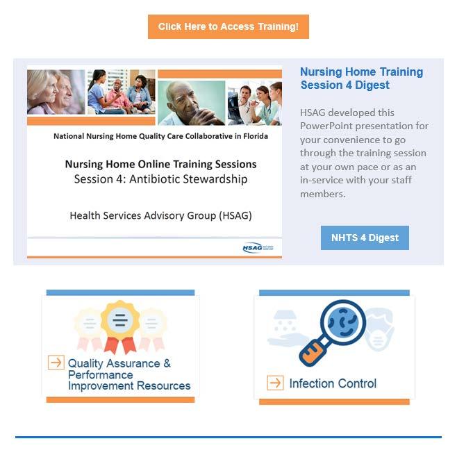 2018 Education and Outreach HSAG Website Monthly Quality Care Connection Email