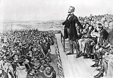 1863 Gives the Gettysburg Address on November 19 1865 Gives second inaugural address on March 4 1865 Shot on April 14; dies the next day When did he live? 1809 1865 Where did he live?