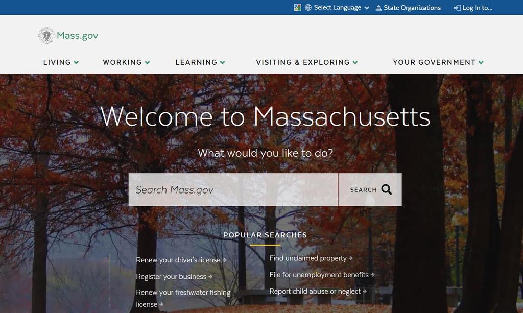 Coming Soon: Mass.gov Redesign Making Mass.gov Better On January 1 st, 2018, Mass.gov will be launching its new and improved website Mass.