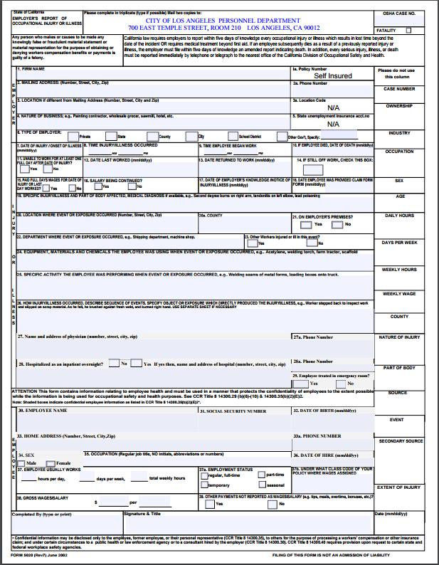 Form 5020 - Employer s Report of