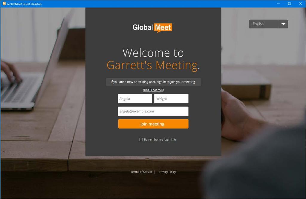 START OR JOIN A MEETING JOIN ANOTHER PERSON S MEETING (GUEST DESKTOP APP) When you access a meeting URL