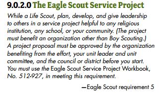 Time that Scouts spend assisting on Eagle service projects should be allowed in meeting these requirements.