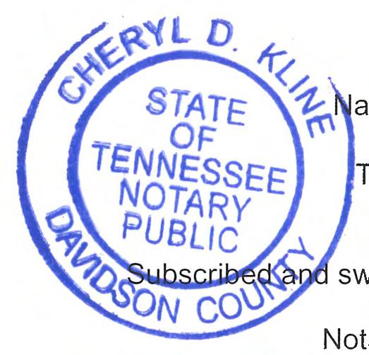 Deputy Director/ Chief of Staff, Bureau of TennCare Tennessee Department of Finance and Administration My commission expires on: ----~A~U~G-2~1-20-1_8~] All emergency rules provided
