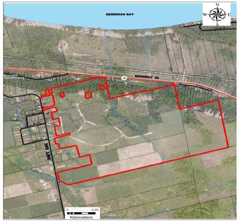 8. trails, parks, and natural areas. The development is proposed to be serviced by municipal water and sewer services which would be extended from the geographic Town of Meaford.