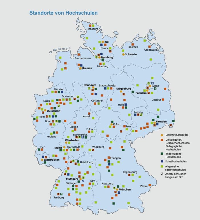 Universities in Germany 178 Universities 203 Universities of Applied Science Excellence Initiative of German
