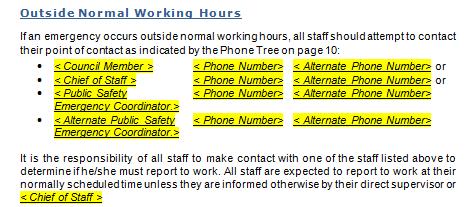 working hours.