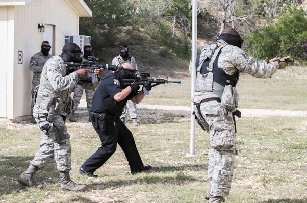 during a barricaded suspect exercise Nov. 10 at Joint Base San Antonio-Randolph s Camp Talon.
