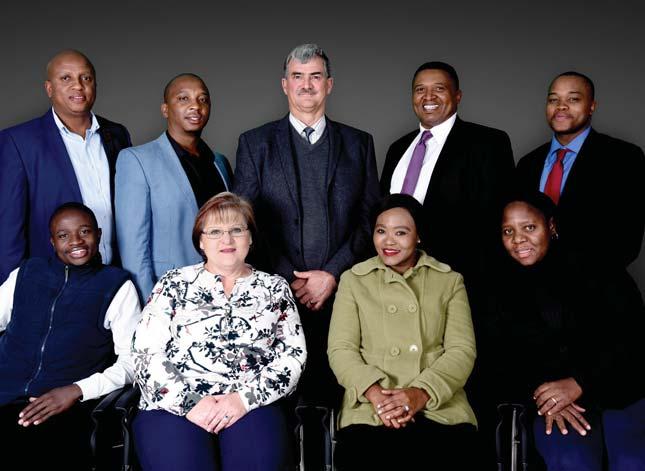 Khoza, Elsabe Horton, Onkgopotse Ntuli, Shelly Makhesa Back row left to right: Edgar Motlhabane, Humphrey