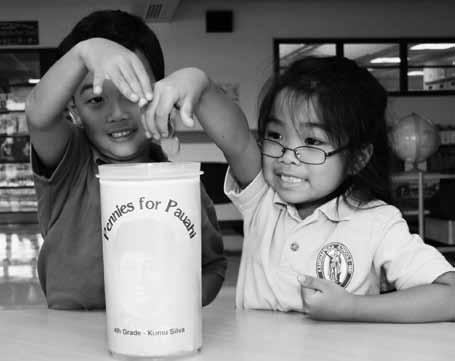 Pennies for Pauahi: Hawai i Students and the Foundation Team Up to Benefit Preschools Through Ke Ali i Pauahi Foundation s Pennies for Pauahi program, haumäna at are going beyond the typical
