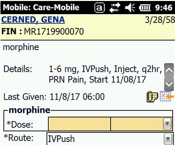 Patients that been on a non-emar unit (OR, MPR, Radiology, NIC) may not have an accurate Last Dose Given.