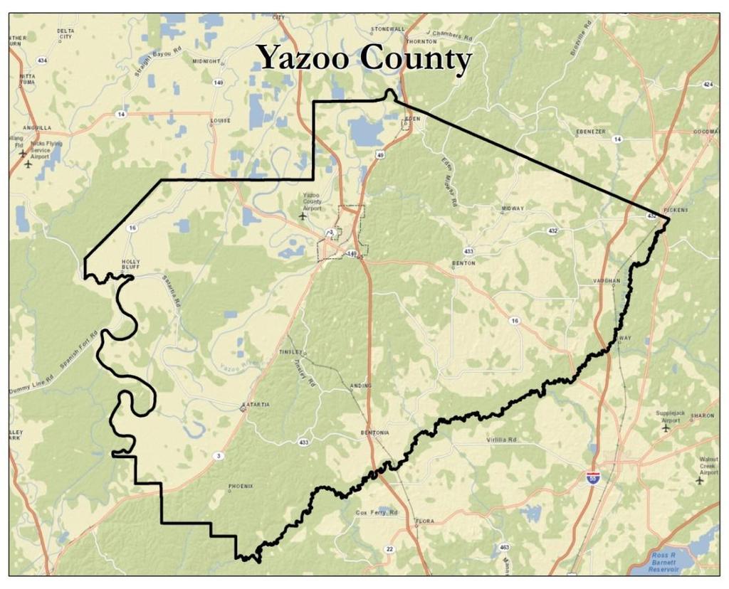 Yazoo County Yazoo County Value Rank in the Region Land Area* 922.95 1 Persons Per Square Mile* 30.4 7 Population* 28,065 6 Growth % Since 2000* -0.
