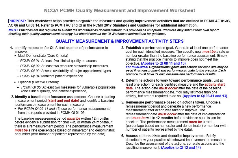 Performance Measurement & Quality