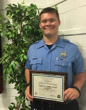 Youth Award winner 2016, Explorer Joshua Sewell at the VBPD/Crime Prevention