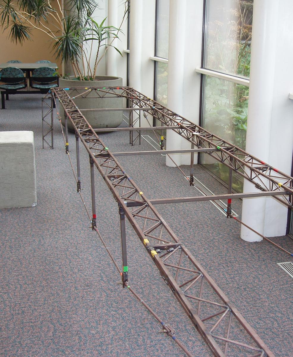 UAA, School of Engineering. Steel bridge built by UAA School of Engineering civil engineering students for competing in the National ASCE Steel Bridge Competition.