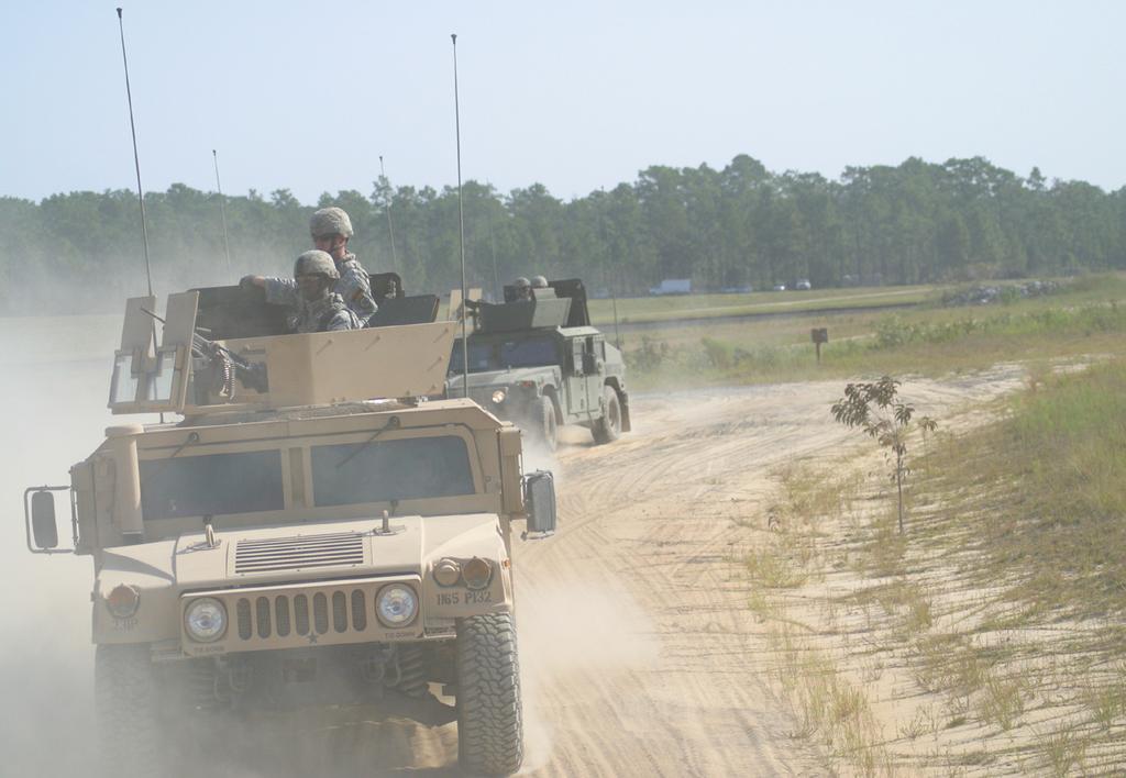 National  Contributed/photo Soldiers with 1-167th Infantry conduct convoy operations during