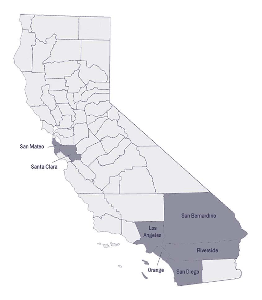 12 months in each county, starting with San Diego, San Bernardino, and Riverside in May 2014 Enrollment in San Mateo