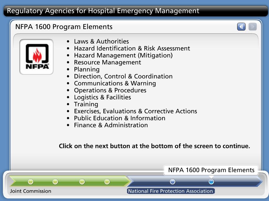 There are several regulatory agencies that outline Emergency Management rules and regulations to be followed by hospitals.