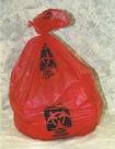 Biohazard Waste Use red biohazard bags for disposable items saturated with blood (you must be able to squeeze blood from the item). Change sharps containers when 3/4 full.
