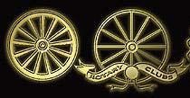 THE ROTARY EMBLEM The early emblem of Rotary International was a simple wagon wheel (in motion with dust) representing civilization and movement.