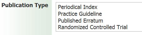 Guidelines as a Publication Type In MEDLINE