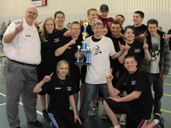 The fun began when about 20 volleyball teams from squadrons around the state took to the court in competition. St. Paul Squadron took first place honors with the Ft.