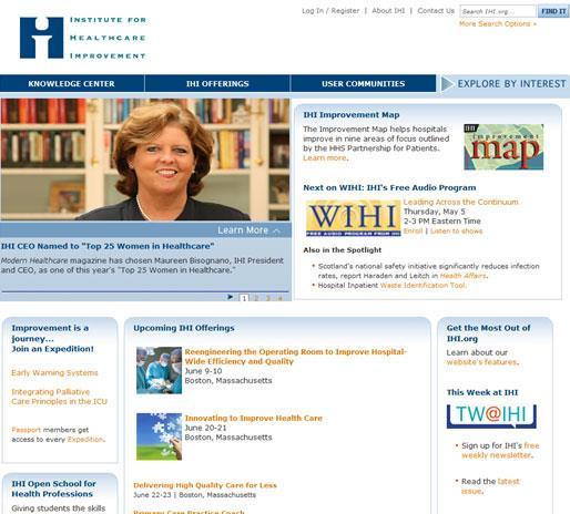 IHI s Free Online Resources Subscribe to This Week @ IHI, IHI s free weekly e-newsletter Listen to WIHI, a free audio program