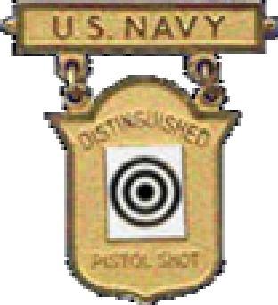 Distinguished Pistol Shot Badge Navy