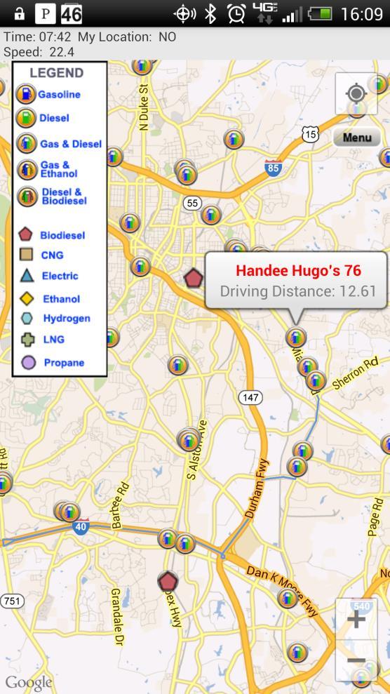 Mobile Applications Same database of 6400+ commercial fuel stations across NC