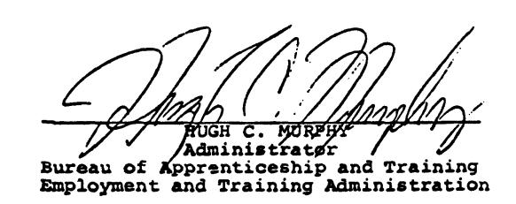 AUTHORITY National Apprenticeship Standards for the United States Marine Corps are established by authority of: Registered as incorporating the basic standards