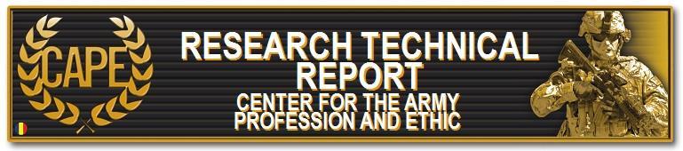 Technical Report 2016-01 The Center for the Army Profession and Ethic