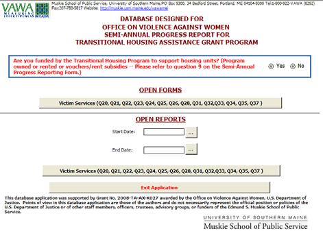 Access database Free and downloadable from VAWA MEI website: http://muskie.