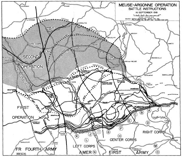 Figure 5. First two stages of the Meuse-Argonne Offensive Source: United States Army Center of Military History. The United States Army in the World War, 1917-1919. vol.