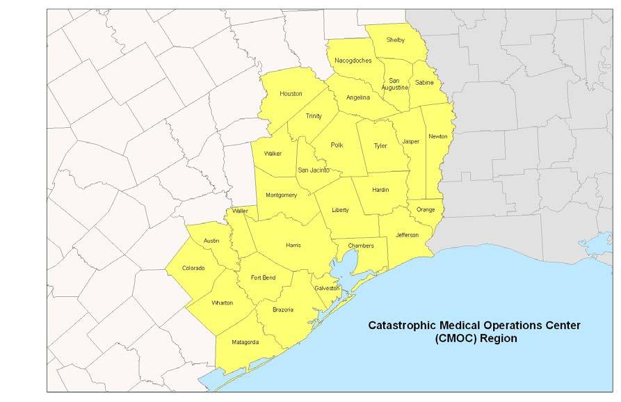 The CMOC Response Region 25 Counties - 277 cities 7.