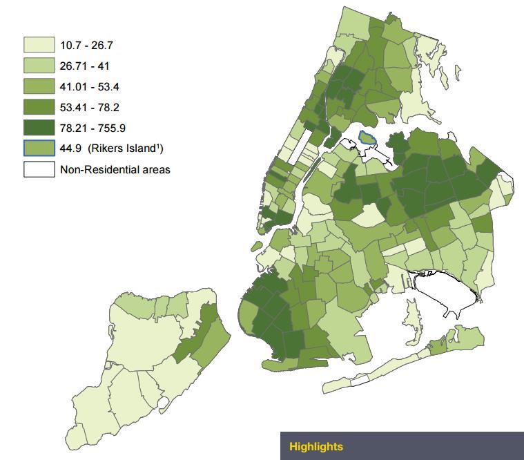 Hepatitis B in NYC Estimated 100,000 with Hep B in NYC Average Average annual annual rate per 100,000 rate people per 100,000 people Close to 7,500 people newly reported with a positive Hep B test in
