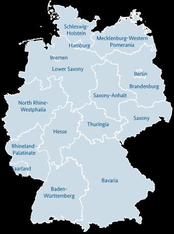 Federal Level Germany s 16 federal states have launched numerous measures to support the development of efficient clusters.