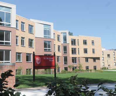 New Housing 70 McCormick Road: A student residence hall with 136 beds, home of Service for Justice Residential College, on the main quad area of campus.