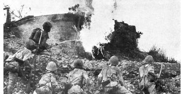 together they found themselves moving inland where they captured the Denver Battery by 01:30 on May 6. A counterattack was initiated to eject the Japanese from the Denver Battery.