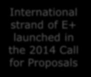 Credit mobility in brief International strand of E+ launched in the 2014 Call for Proposals Short-term studies abroad that count to a degree back home International opening of