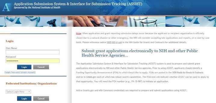 NIH Application Submission System & Interface Tracking (ASSIST) 27 Other era Systems NASA Solicitation and Proposal Integrated Review and Evaluation System (NSPIRES): https://nspires.