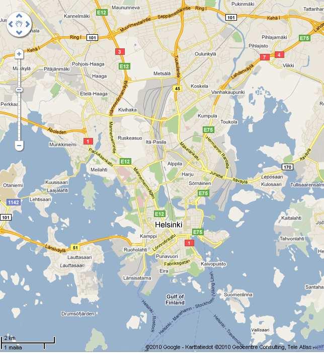 Finnish Transport Agency Location Map Helsinki-Vantaa airport