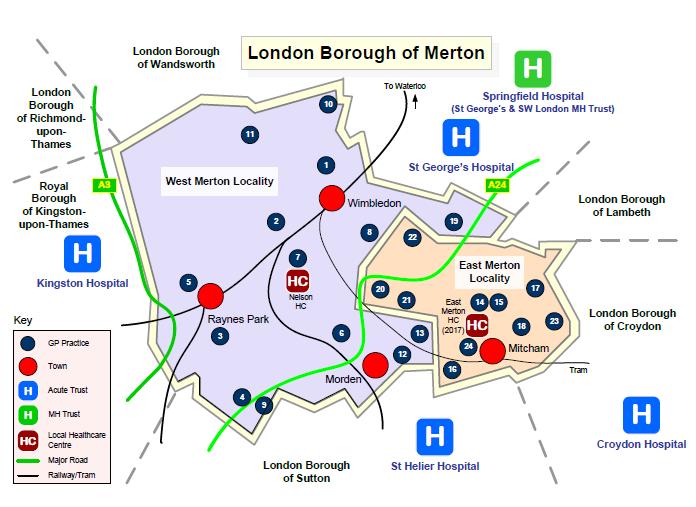 Wandsworth London Specialised Commissioning Merton Clinical Commissioning Group Merton GP Federation Merton Healthwatch Our context and challenges Across the two boroughs we have 65 practices A