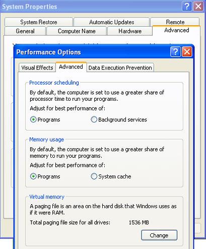 To enhance performance on a Windows 7 computer: 1. Click Start > Settings > Control Panel. 2. Access the System panel. 3. Click the Advanced tab and access the Performance panel. 4.