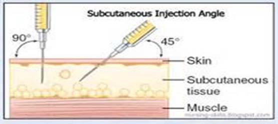 Injection procedure 22. After the needle is completely inserted into the skin, release the skin that you are grasping.