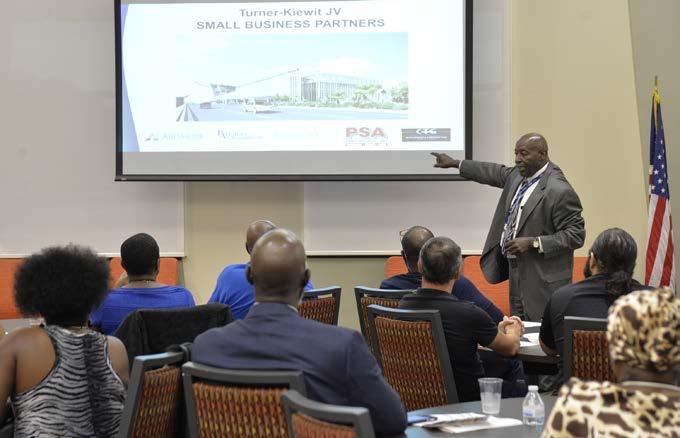 Advocacy for Small Businesses is Big at GOAA GOAA staff respond to questions and counsel small businesses interested in working on South Terminal project.