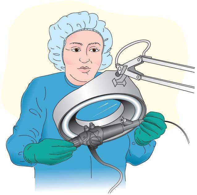 Inspecting Use lighted magnification to inspect for cleanliness and damage Use a borescope* to inspect internal channels Remove defective endoscopes