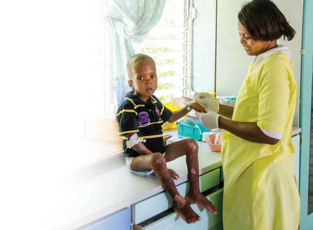 Health care program in HAITI The healthcare programs in HaiF are mofvated by the gospel command to care for the sick and strive to offset the injusfces of poverty which make healthcare inaccessible